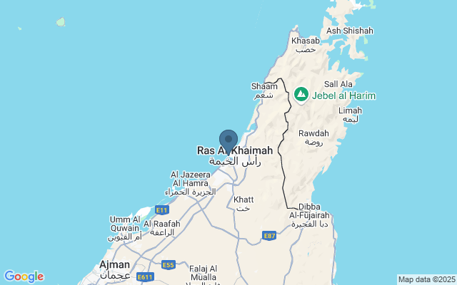 Kaart met locatie Souq van Ras al-Khaimah